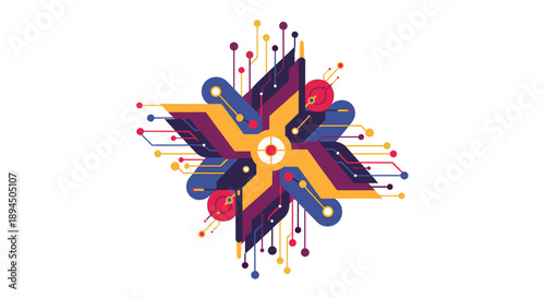 A dynamic group of professionals collaborating in a modern office setting, ideal for business presentations and team-building content.