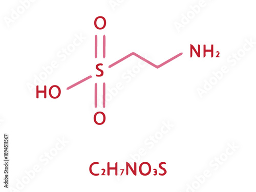 Chemical Structure of Aminoethanesulfonic acid