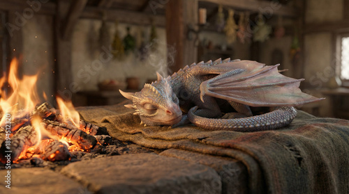 “Hearthbound Dreamer: Dragon of the Cottage Fire”