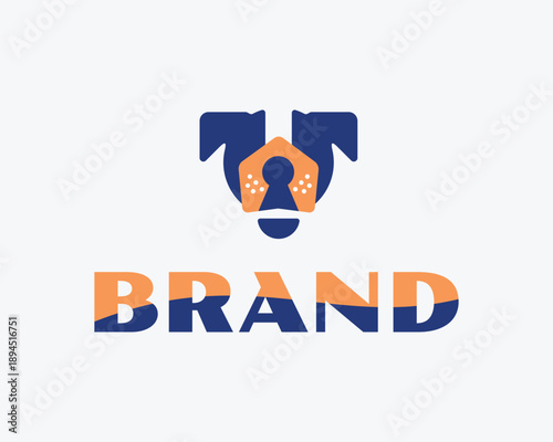 Modern Dog House Logo Design - Pet Home and Kennel Branding Template