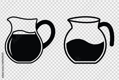Water Pitcher and Jug Container Drink Vector Illustration
