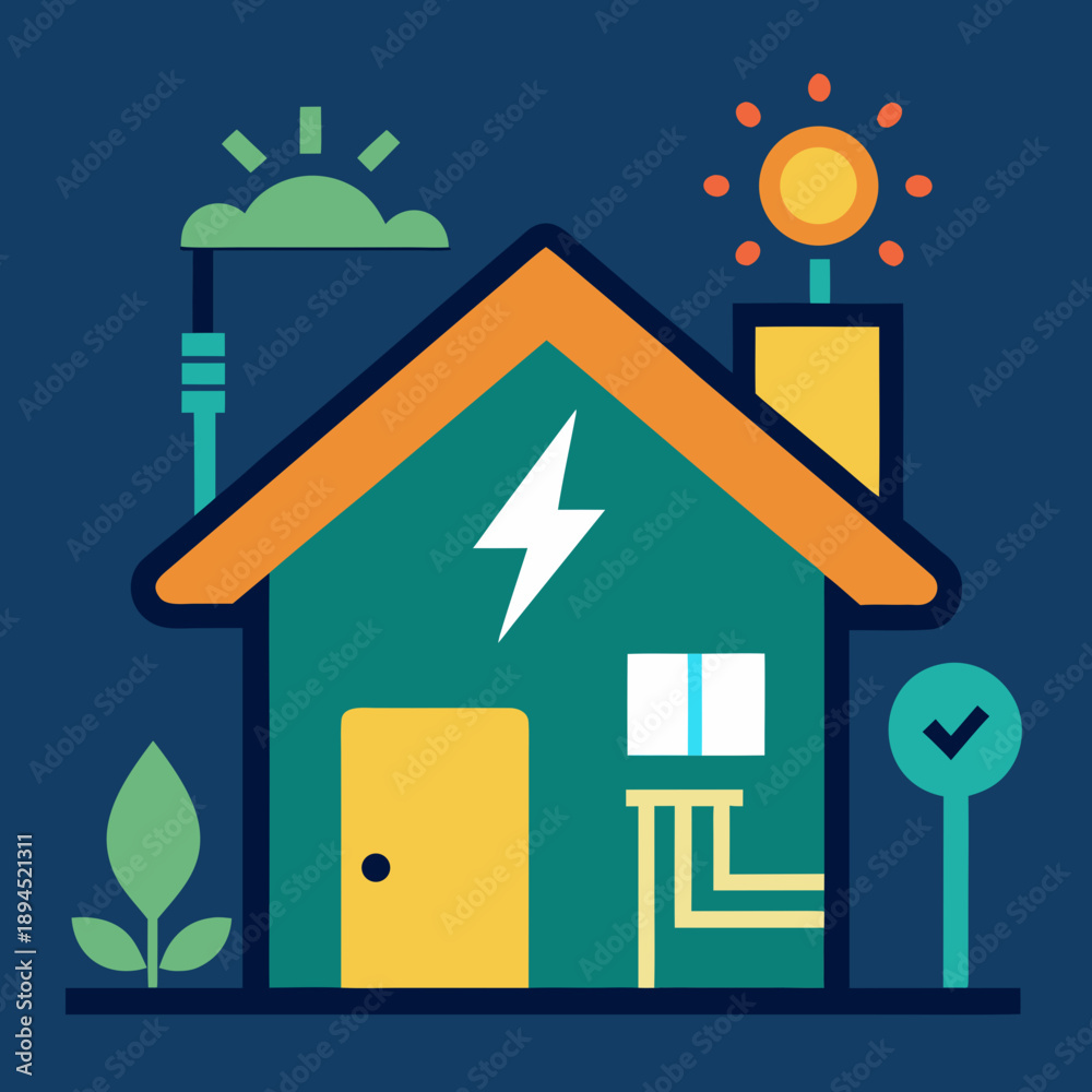 Fototapeta premium vector illustration of a house