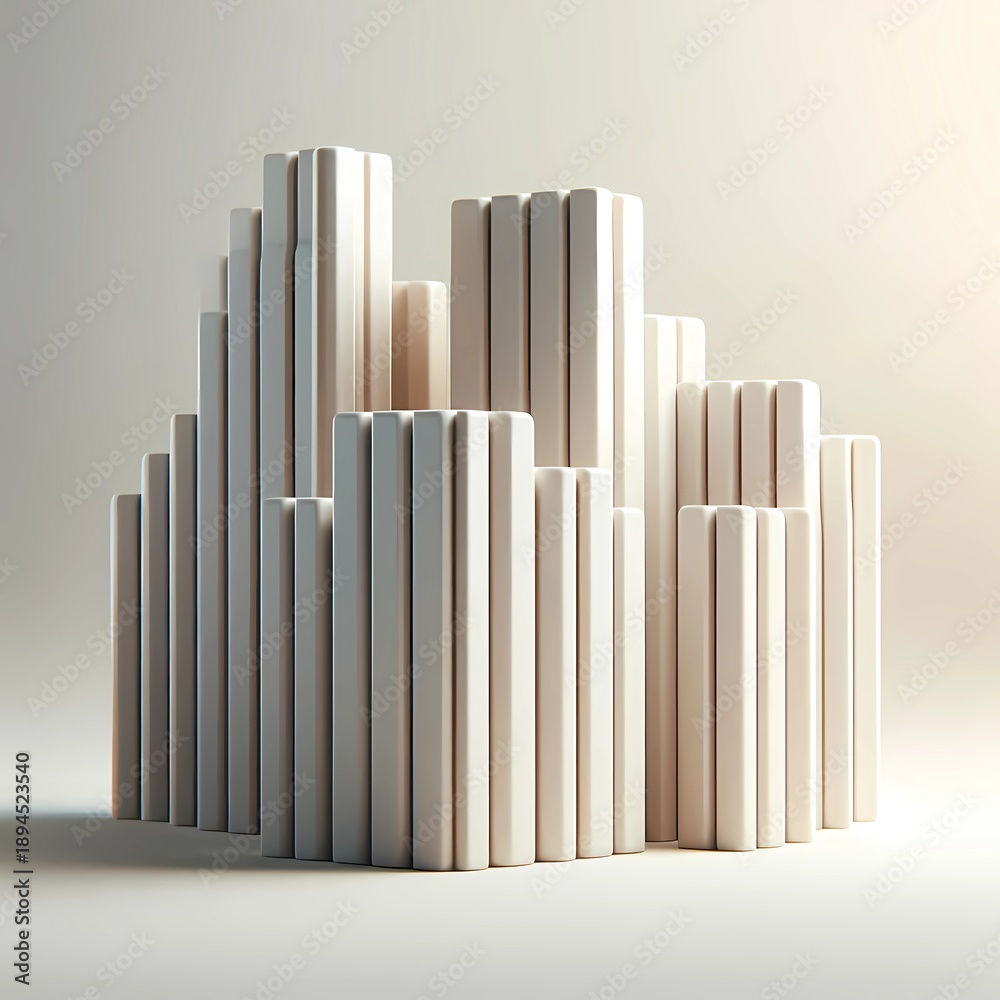 Obraz premium Minimal Ceramic Bar Formation