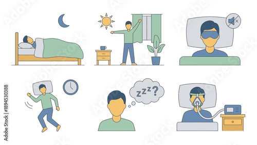 Sleep Time Icon - Rest, Sleep, Night, Resting Person, Bed, Relaxation