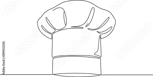 Chef Hat Line Art Illustration