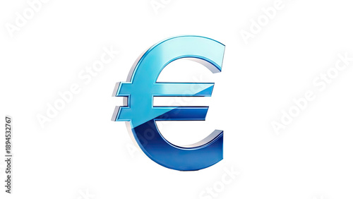 Free Download 3D Blue Euro Symbol Icon - GFXLoad