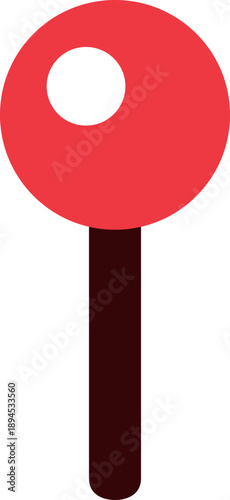 位置情報のピン　赤い印　まち針　ベクターイラスト素材