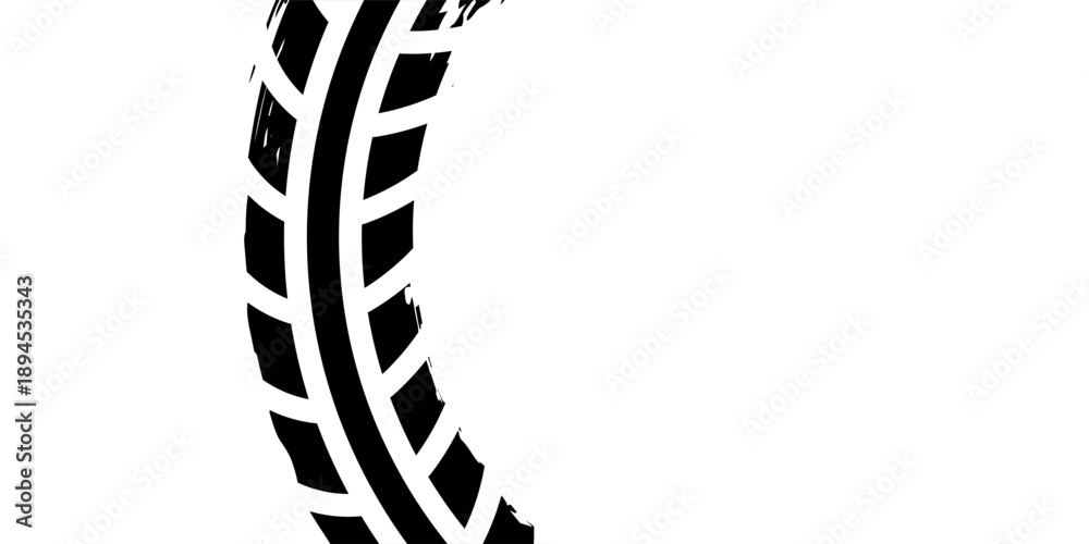 Ταπετσαρία Grunge circle tire track, wheel braking mark. Eps 10