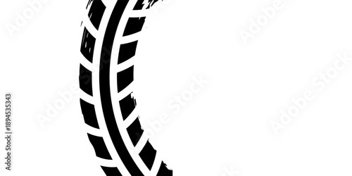 Grunge circle tire track, wheel braking mark. Eps 10