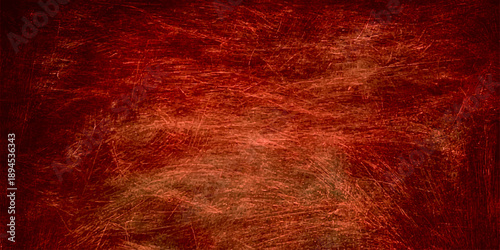 A dark vintage red grunge texture with a dirty paint surface and fire orange light patterns on an old paper canvas backdrop creates a textured art wallpaper design