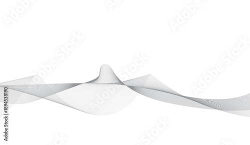 Abstract wave element for design. Digital frequency track equalizer. Stylized line art background. Vector. Wave with lines created using blend tool. Curved wavy line, smooth stripe. illustration