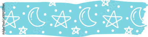 Playful Sky Tape with Stars and Moons