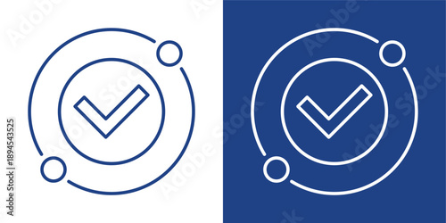 Effectiveness Blue And White Icon Style Collection