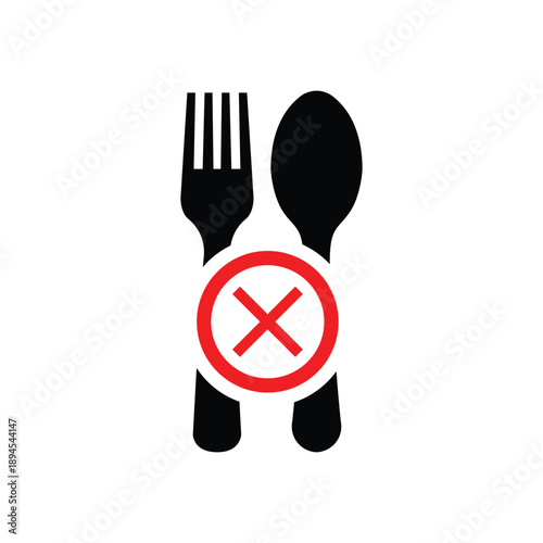 No Food Allowed Prohibited Dining Icon