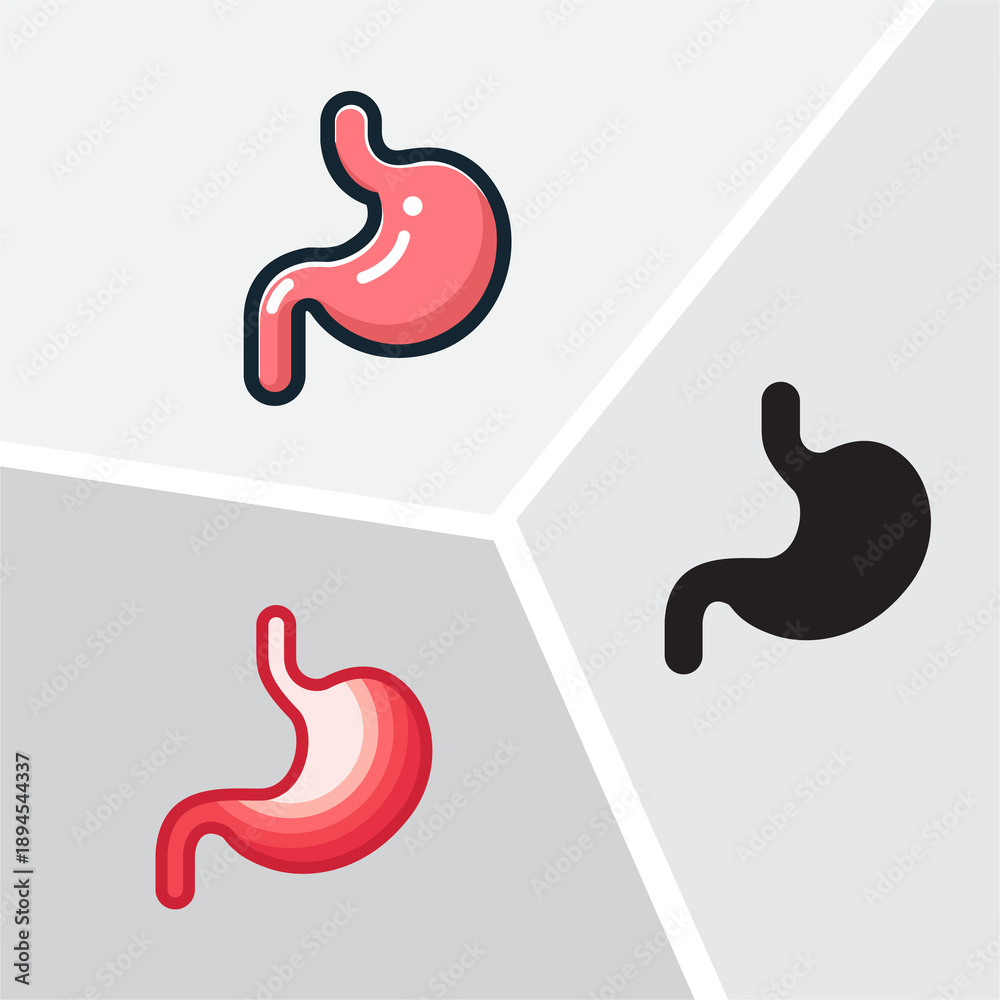Naklejka premium stomach logo template