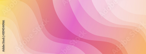 Flowing abstract wavy layers with warm orange and pink color palette