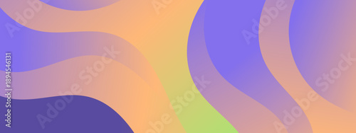 Smooth flowing lines in purple and orange pastel tones creating a calming wavy aesthetic for web design