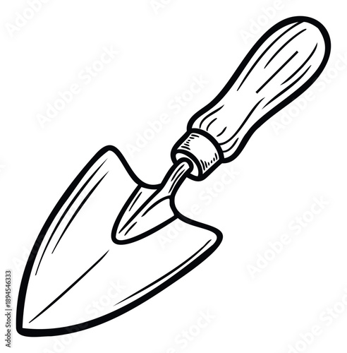 Essential gardening trowel tool for planting flowers and cultivating soil in home gardens, perfect for horticultural projects and outdoor activity guides.