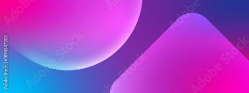 Soft aesthetic background with pink and blue fluid shapes and glowing light effects for modern design