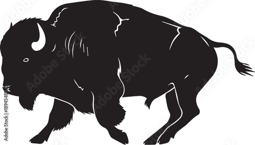 Bison Low Head Silhouette