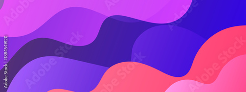 Smooth fluid wave background with deep purple and vibrant pink layers