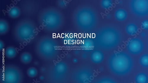 Dark Blue Abstract Bokeh Light Background for Technology and Digital Design