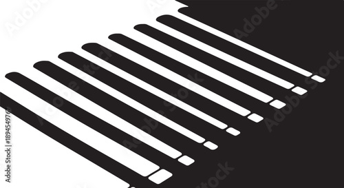 Black and white striped pattern with diagonal lines design