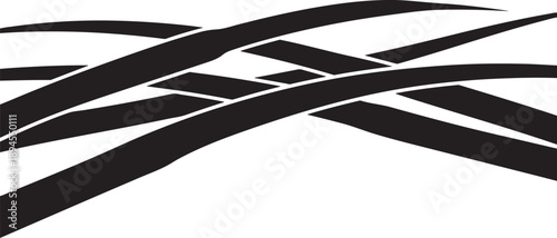 Black abstract lines on a white background design element