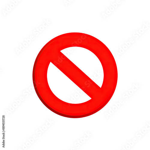 Free Download A red circle with a diagonal line through it, placed on a black background, 3D style - GFXLoad