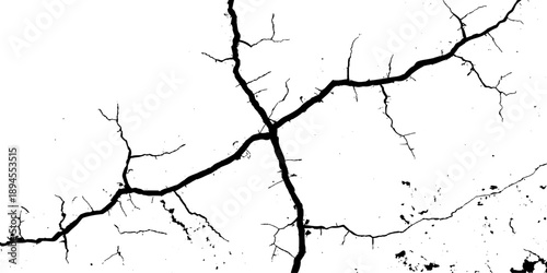 A detailed closeup of a dirty grunge surface reveals a broken pattern of old cracked paint and rough concrete texture on an aged cement wall structure