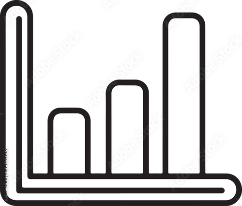Stepwise growth chart isolated on white background, illustration