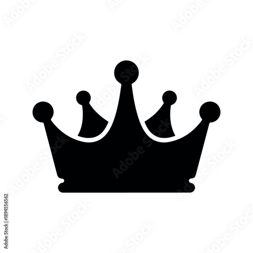 Black silhouette of a crown icon with three points on a plain white background.