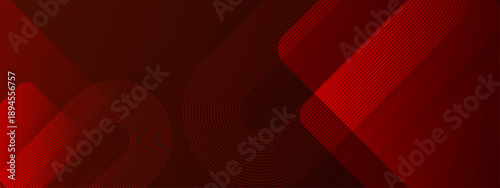 Dramatic dark red background with thick geometric stripes and thin technological line patterns