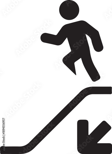 Person ascending stairs