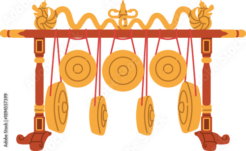 Alat Musik Gamelan Gong Bonang Instrumen