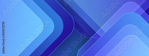 High tech blue gradient background with layered transparent rounded squares and glassmorphism effect