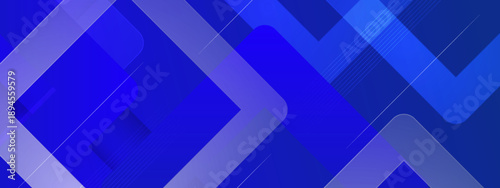 Futuristic blue background with transparent overlapping squares and subtle light effects for modern corporate presentation and technology banner design