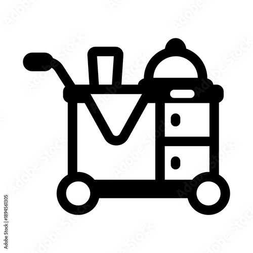 Glyph style icon showing room service