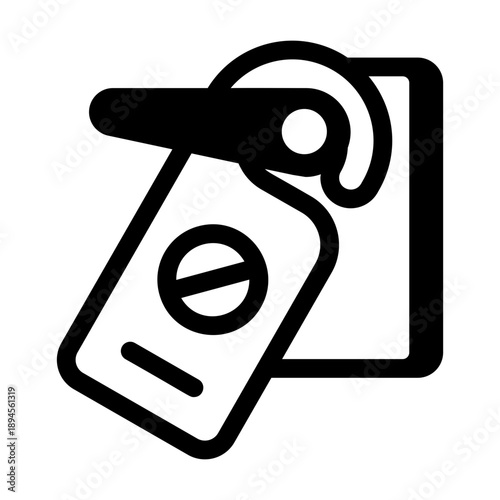 A line style icon showing room tag