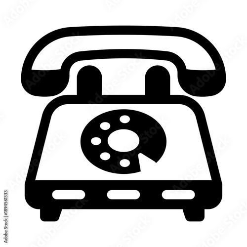 A linear style icon representing telephone