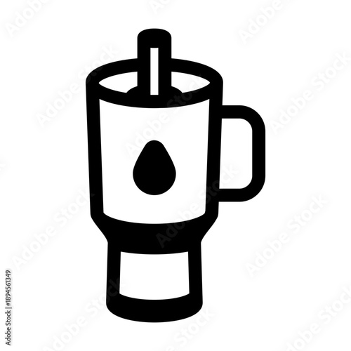 A linear style icon representing tumbler bottle