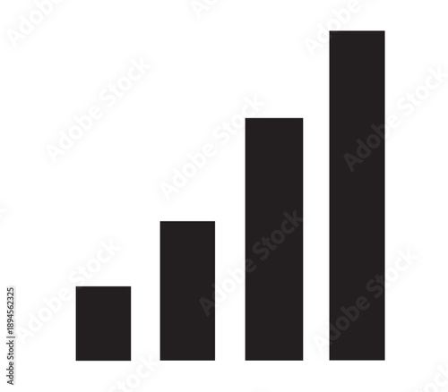 Free Download A bar graph showing an upward trend on a white background - GFXLoad