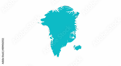 Teal-colored silhouette map of South America on a white background with a minimalist flat design style.