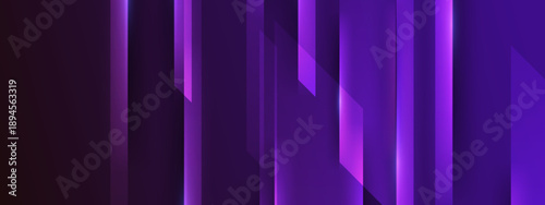 High tech digital purple background with glowing neon vertical lines and dark shadows for gaming or corporate landing page