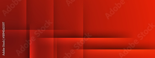 Clean red abstract background with layered geometric shapes and soft shadow lines for minimal branding
