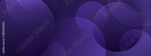 Sophisticated deep purple and violet background with circular overlapping shapes and fine glowing ring textures
