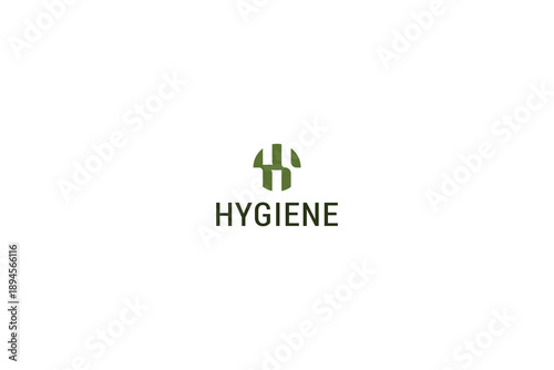 Letter H modern technological hygiene logo