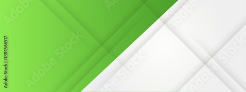 Vibrant green and white abstract background with geometric layers suitable for ecology and sustainability themed projects