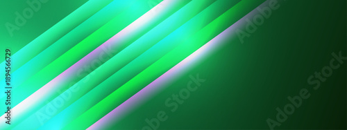Dynamic emerald green background with bright glowing diagonal lines