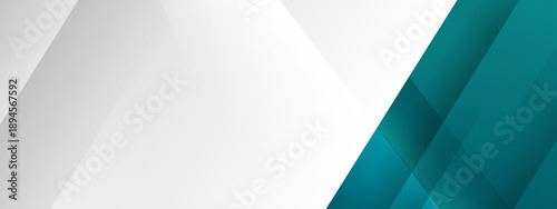 Clean corporate background with white space and sharp teal diagonal geometric overlays